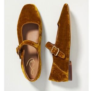 Sam Edelman Gold Velvet Flats